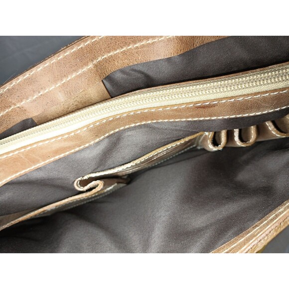 Querro Premium Aged Leather Messenger Bag Quiet Luxury Travel Work School 8 Pock - Picture 6 of 11